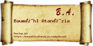 Baumöhl Atanázia névjegykártya